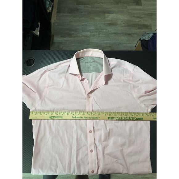 Twillory Pink Performance Fabric Long Sleeve Button Up Size 16.5 - Picture 4 of 12